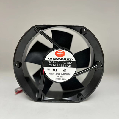 Στρογγυλός ανεμιστήρας ψύξης συνεχούς ρεύματος 50 mm χαμηλού θορύβου με καλώδιο μολύβδου AWG26 + Κόκκινο - Μαύρο Standard UL 1007
