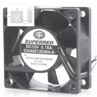 Μαύρος 60x60x25 12V μολύβδου ΣΥΝΕΧΩΝ ανεμιστήρων AWG26 μαγκάών/μικροκυμάτων/ψυγείων ανεμιστήρας καλωδίων